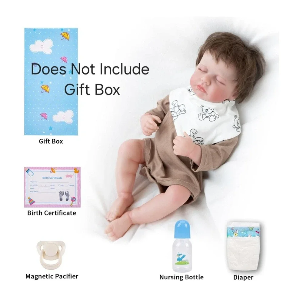 Realistic 20 Inch‎ Lifelike Sleeping Baby Boy Newborn